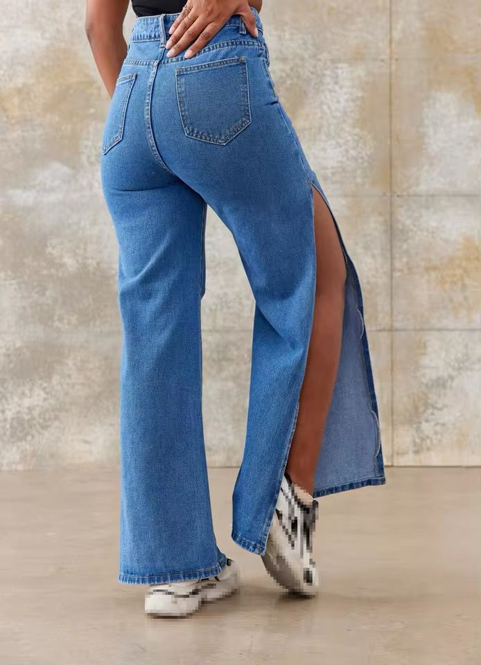 Jeans a Zampa Side Slit