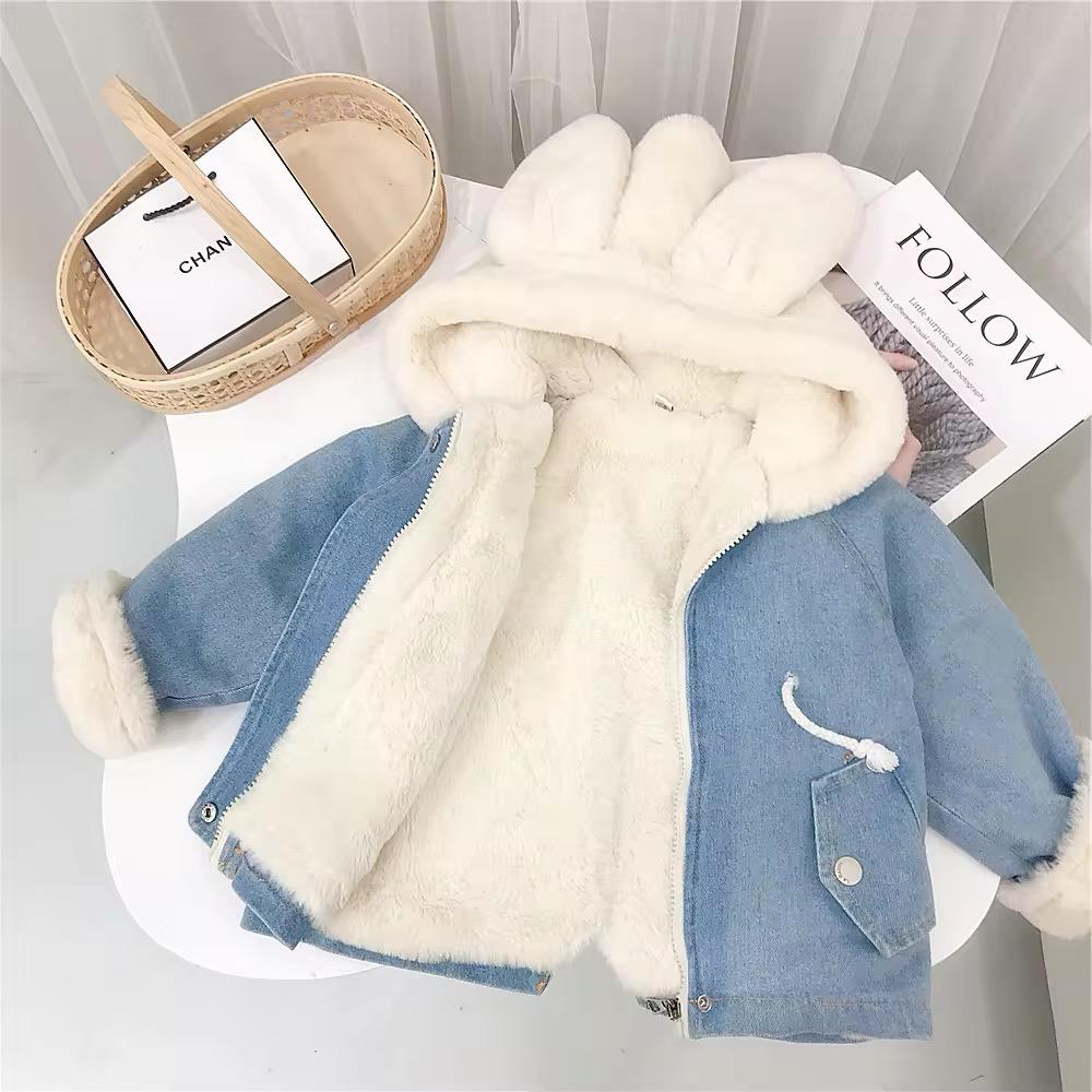 Giacca Fur Rabbit Denim