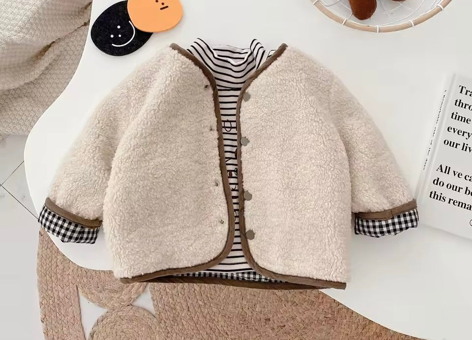 Double‑Face Cozy Jacket Kids