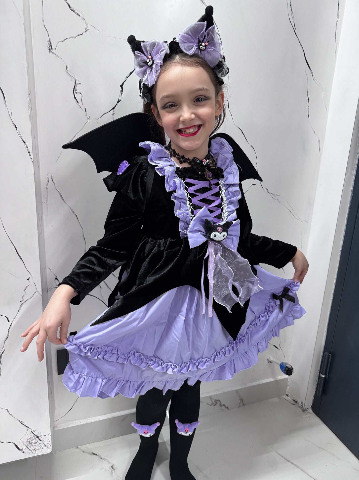 Vestito Kuromi in velluto