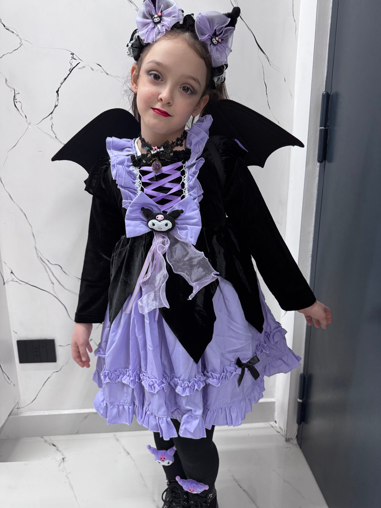 Vestito Kuromi in velluto