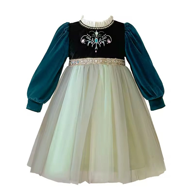 Vestito in velluto Frozen Anna