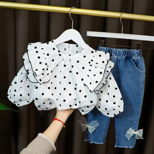 Coordinato Blouse Pois Denim