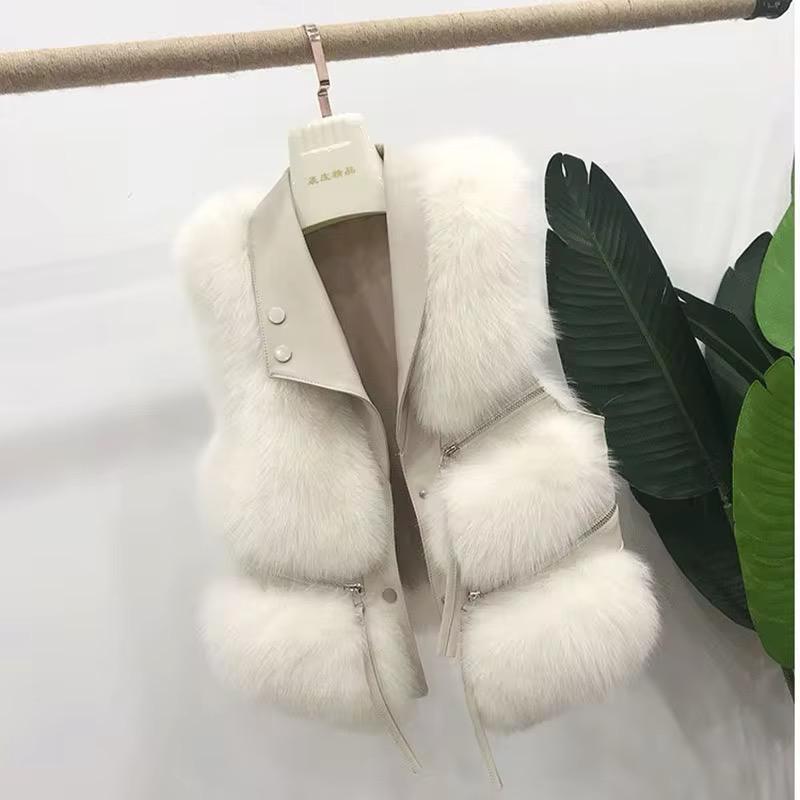 Gilet Fur Leather White