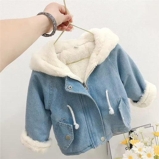 Giacca Fur Rabbit Denim