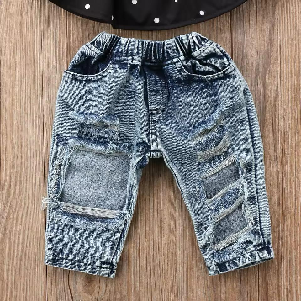 CordSet Baby Denim Pois