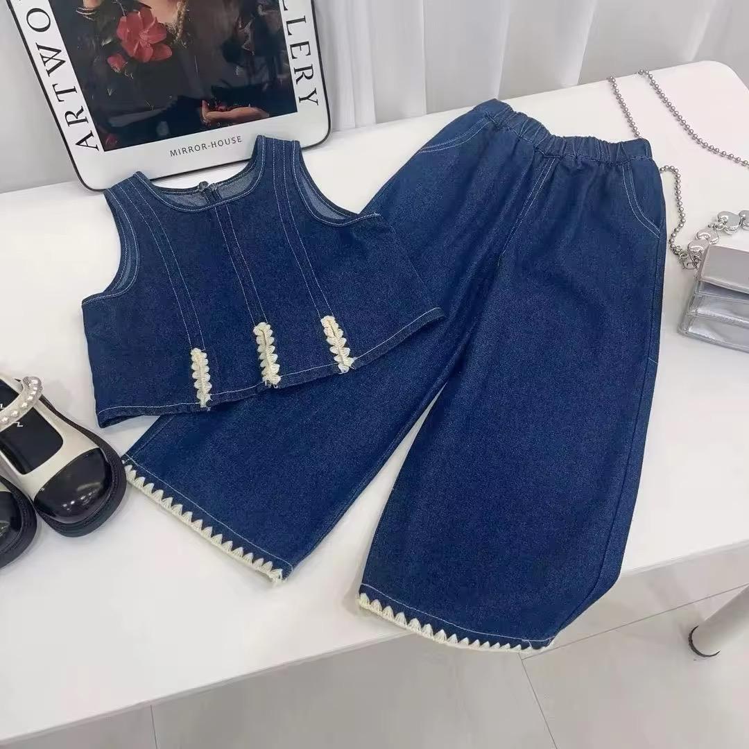 Coordinato Baby Denim Bow